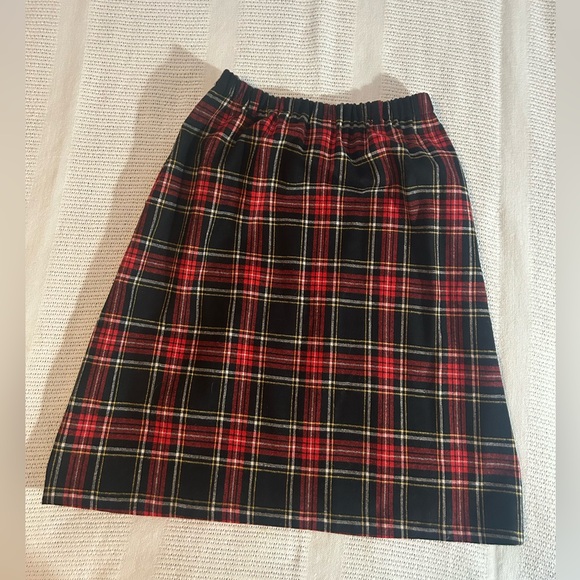 Vintage 80’s Prestige of Boston Plaid Wool Skirt 12 - Picture 2 of 6